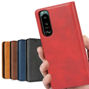 �y���������zXperia 5 III �蒠�^�P�[�X �\�j�[ SO-53B docomo SoftBank / SOG05 au �Ή� �G�N�X�؃��A5 �X�}�z�P�[�X �g�уJ�o�[ �F�F���g�� ���b�h�A�T�C�Y�FSONY Xperia 5 III