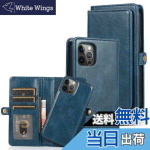 �y���������zfor iPhone 13 Many Card Slots 2in1 Detachable Wallet Case �F�F�u���[�A�T�C�Y�FiPhone 13 Pro Max