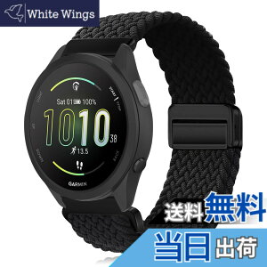 �y���������z[KeeFos] 20mm �o���h Garmin(�K�[�~��) Forerunner 570 42mm/165/245/645/Approach S50/S44/Vivoactive 6/Vivoactive 5/Venu Sq 2/Venu 2 Plus �Ή� �����o���h �i�C�����f�� ���C�o�b�N�� �}�O�l�b�g���o�b�N�� ��