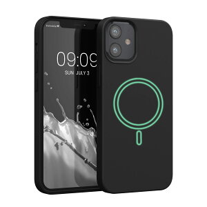 �y���������zkwmobile Apple iPhone 12 mini�Ή� �P�[�X - MagSafe�Ή� �}�O�l�b�g �J�o�[ �\�t�g TPU�P�[�X �ϏՌ� - ���F �F�F�u���b�N