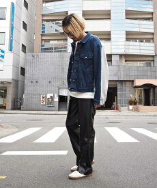 Wizzard ウィザード WASHED DOCKING DENIM BLOUSON ウォッシュドドッキングデニムブルゾン