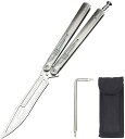 【お買い物マラソン 11/6限定 ポイント10倍】練習用 バタフライナイフ 刃なしトレーニングツール 折りたたみ式 刃無し トレーニング用 調整レンチ付き アウトドアナイフ エンジョイ サマー 送料無料