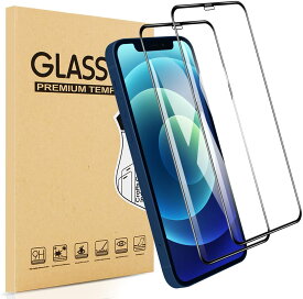 【1/17限定 ポイント5倍UP】ガラスフィルム 2枚セット iPhone12 Mini / iPhone12 / iPhone12Pro iPhone12ProMax 用 強化 ガラス 保護 フィルム ガイド枠付き 送料無料 e1