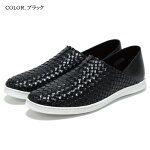 【あす楽】【whoop'-de-doo'フープディドゥ】レザーメッシュスリッポンスニーカーwhoop-de-doo378424