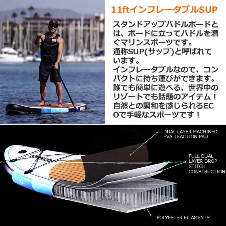 楽天市場】【送料無料】HYPERLITE ADMIRAL インフレータブルSUP 11ft 