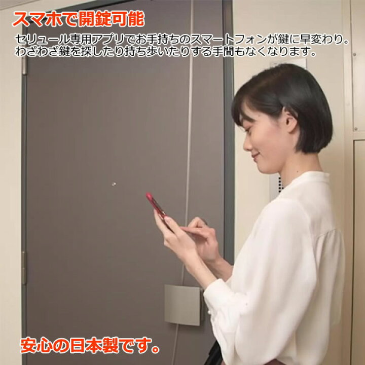 楽天市場】【送料無料・直送品】セリュール 電池式 後付け電子錠 