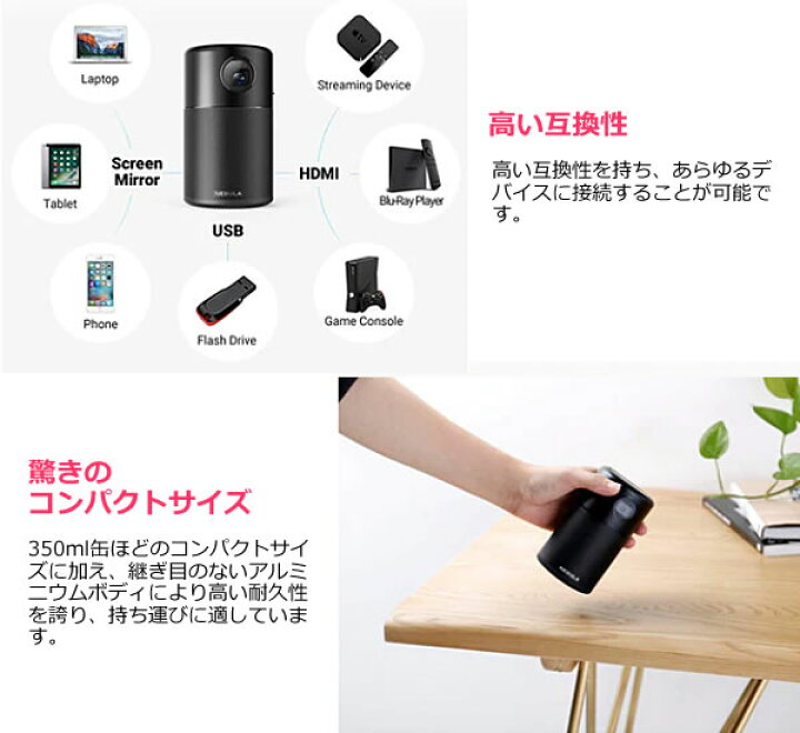 楽天市場】【送料無料・直送品】ANKER モバイルプロジェクター Nebula 