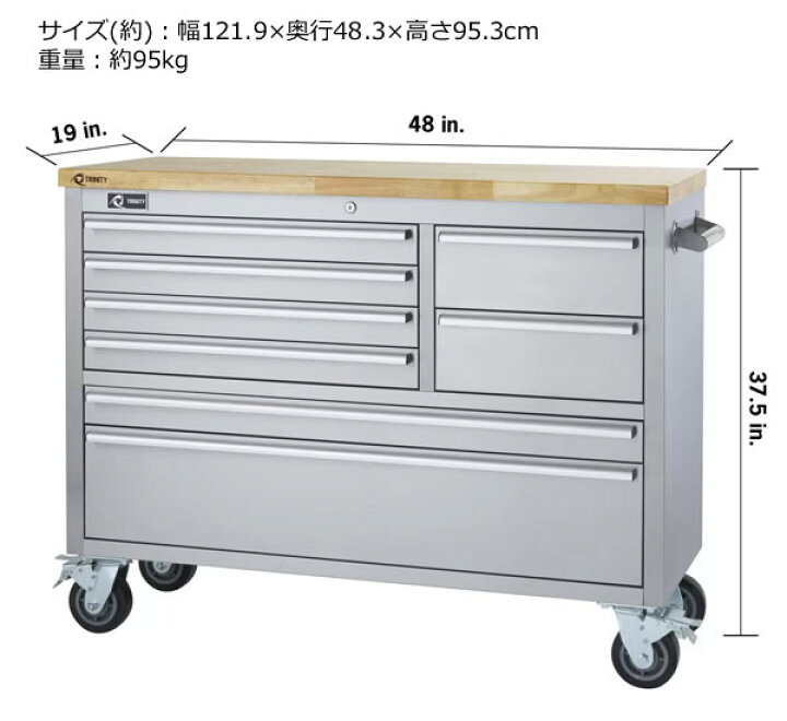 楽天市場】【送料無料・直送品】トリニティ 48インチワークベンチ TLS 