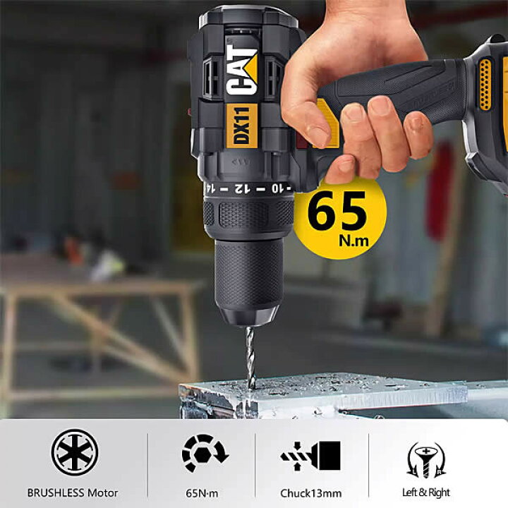 楽天市場】【送料無料】CATERPILLAR 18V ドリルドライバー セット  