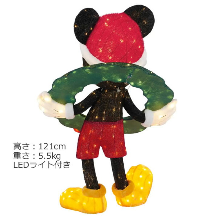 楽天市場】【大型商品】ホリデーミッキーマウス LEDライト付き 高さ 