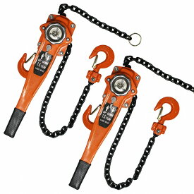 2個set 1.5t レバーホイスト 荷締機 レバー式 チェーン ブロック ガチャ ガッチャ レバー チェン ブロック 1500KG ホイスト