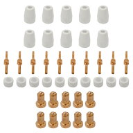 CUT-40 互換 10セット プラズマ カッター トーチ ロング ノズル チップ 先端 消耗品 切断機 鉄板 CUT40 1…