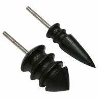 コバ 磨き 2点 セット 黒檀 端材 先端工具 革 工芸 工具 革磨き 長さ 38mm レザークラフト DIY 2セット …