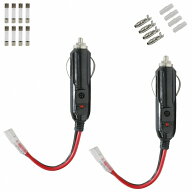 2個 セット 12V 24V 兼用 シガーライター シガーソケット 延長 DIY コード 車 電源 プラグ アダプタ ヒュ…