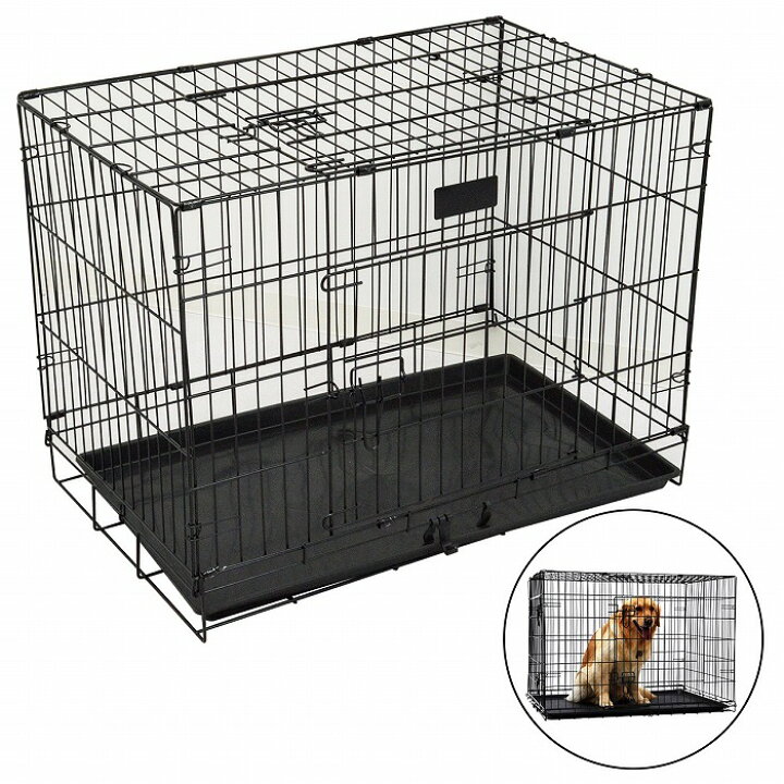 楽天市場 折りたたみペットケージ コンパクトサイズ ペットサークル ペットハウス 犬用 ブラック 黒 室内用 サークルゲージ 仕切り 防災 避難用 組立簡単 Wide Range