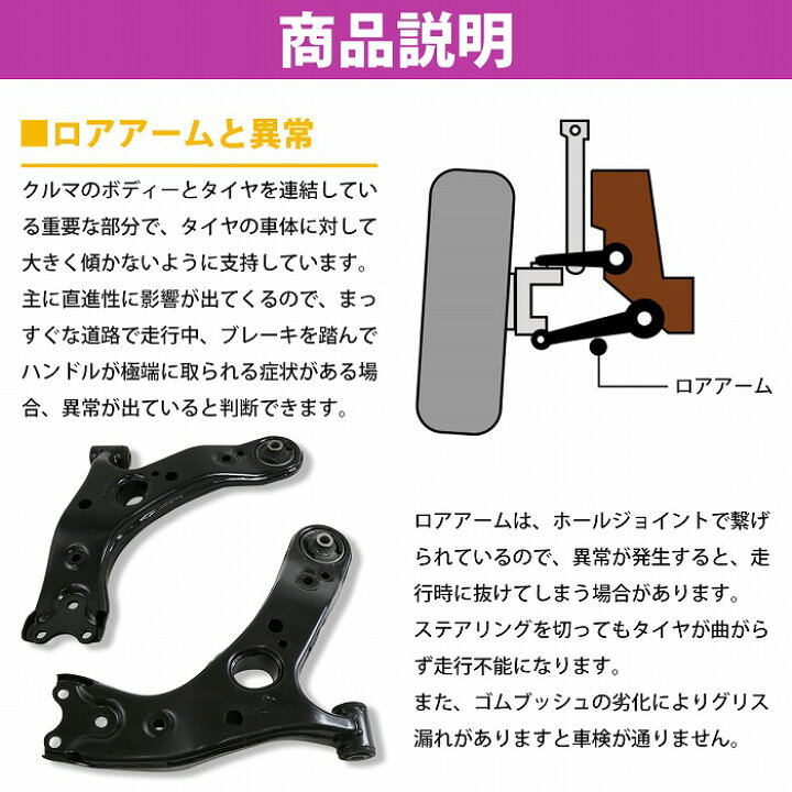 楽天市場】トヨタ プリウス 30 ZVW30 ZVW35 フロント ロアアーム 左右 