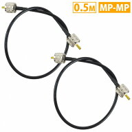 2本セット 50Ω 50cm 同軸ケーブル MP-MP 0.5m 延長 ケーブル 両端 MP M型コネクタ アマチュア無線 低損…