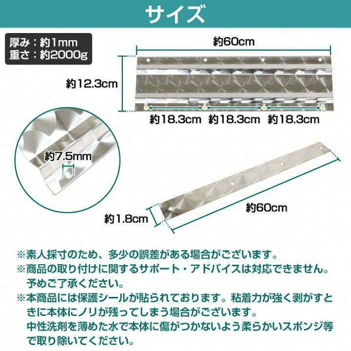 楽天市場】泥除けステー ウエイト ステンレス製 【600mm/60cm ウロコ柄 