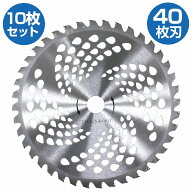 【10枚】セット 草刈り機 チップソー 替刃 外径 255mm 刃数 40枚刃 穴径 25.4mm 草刈機 刈払機 替え刃 25…