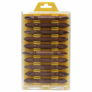 電動 充電 ドライバー ビット 10本 六角軸 両頭 PH2 no2 磁石 ドリル インパクト マグネット プラス 木ネジ ステンレス 鉄