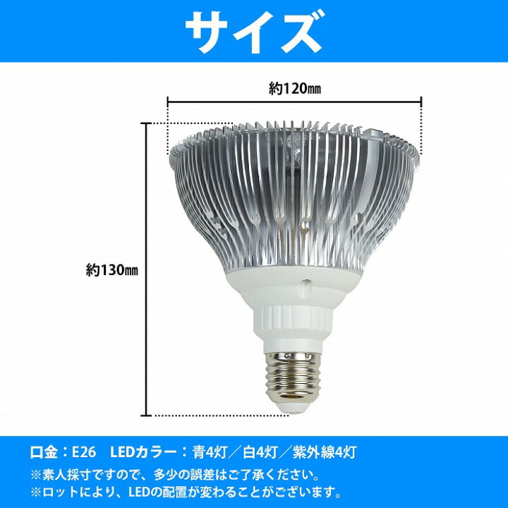 楽天市場】12LED 交換電球 スポットライト 24W(2W×12) 青4/白4/紫外線4 E26 水槽 照明 水草 サンゴ 熱帯魚 観賞魚 植物育成 : WIDE RANGE 楽天市場】12LED 交換電球 スポットライト 24W(2W×12) 青4/白4/紫外線4 E26 水槽 照明 水草 サンゴ 熱帯魚 観賞魚 植物育成 : WIDE RANGE