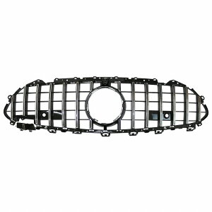 ベンツ CLSクラス W257 C257 パナメリカーナ グリル AMG GTR GT ルック CLS 300 350 450 500 縦 フィン 黒/銀 ストライプ