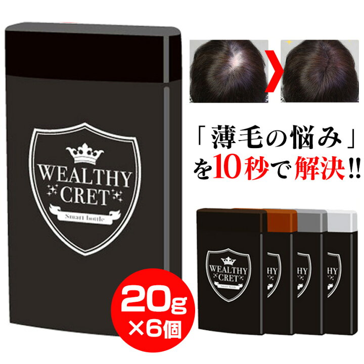 楽天市場 送料無料 日本製 薄毛隠し 薄毛 ハゲ隠し はげ隠し ウェルシークレット 6個セット 増毛 薄毛かくし 薄毛カバー 増毛パウダー 薄毛パウダー はげ 対策 増えみせ ふりかけ 植物性 微毛髪 脱毛 生え際 つむじ 分け目 白髪隠し ウエルシー メール便 Ms423