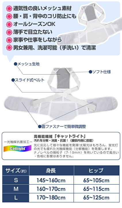 楽天市場】日本製 男女兼用 整骨院と共同開発！ 背筋まっすぐ 補正 