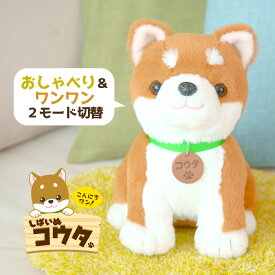 テレビで紹介☆音声認識ぬいぐるみ こんにちワン！しばいぬコウタ【バンダナ付きセット】おしゃべり人形 おしゃべり ロボット 犬 しゃべる ぬいぐるみ 柴犬 コウタ シバイヌ ひとりごと 会話 歌 挨拶 シニア 介護 規則的生活 認知症対策 【送料無料 ポイント10倍】【RSL】