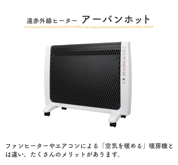 楽天市場】【直送】遠赤外線暖房機アーバンホット 6K182W 薄型 遠 