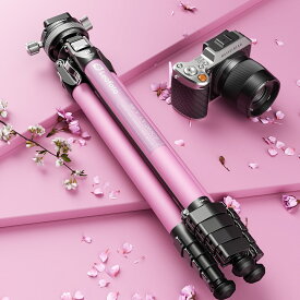 【桜　限定カラー】Leofoto(レオフォト) LY-265CF［ブラック(BK)/ピンク(PK)/グリーン(G)｜最大脚径26mm｜5段｜3/8インチ対応］【一年保証】