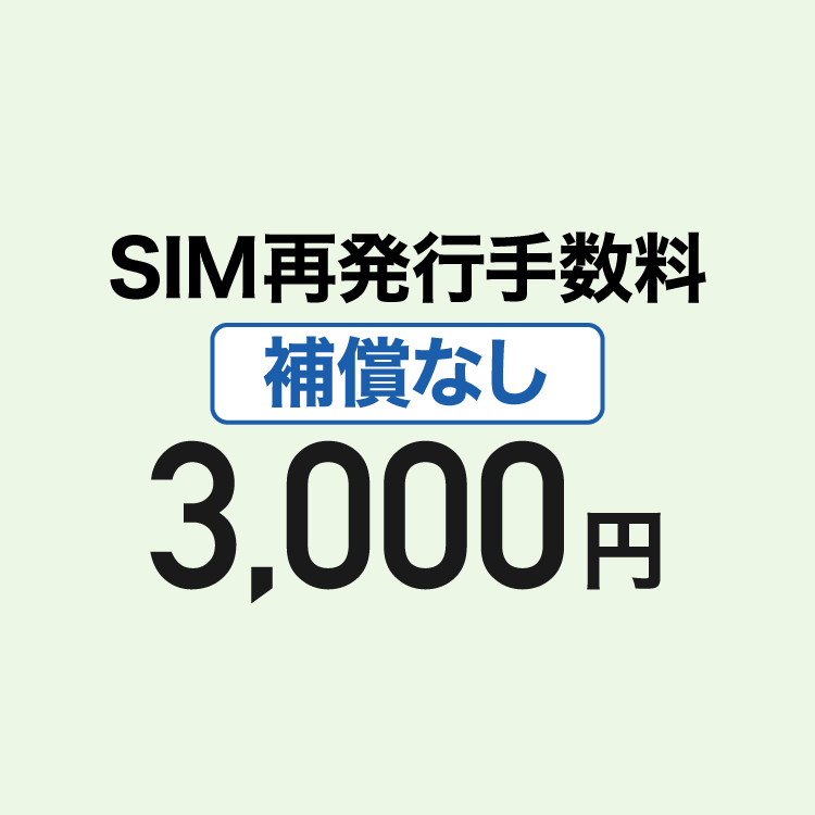 売却 弁済金 SIM再発行手数料 補償なし 人気ブランド