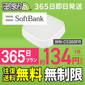 【往復送料無料】wifi レンタル 無制限 365日 国内 専用 Softbank ソフトバンク IODATA WN-CS300FR WiFiレンタルどっとこむ