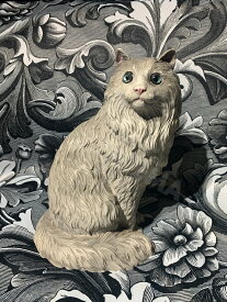 【中古】猫 cat ねこ 置き物 チンチラ ペルシャ イタリア製 モダン 骨董 ビンテージ ヴィンテージ アンティーク 1点物