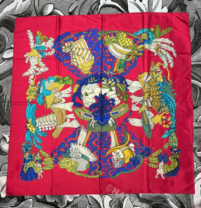 楽天市場】【中古】美品 エルメス スカーフ 90 カレ HERMES chapeau  
