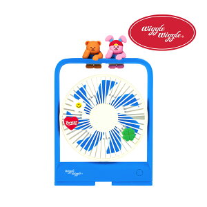 【Wiggle Wiggle公式】カスタムデスクファン - Wiggle Friends Type-C USB充電式 最大4時間使用可能 持ち運びOK 卓上 扇風機 マグネット 小型 ポータブル ミニファン 韓国 雑貨 ポップ 可愛い 人気 ウィグ