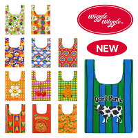 【Wiggle Wiggle 公式】★新デザイン★ ピクニックバッグ - ウィグルウィグル wiggle wiggle 限定デザイン ショッピングバッグ エコバッグ 折りたたみ 収納 ポーチ付 韓国 大人気 韓国ファッション 韓国ブランド ウィグルウィグル