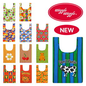 【wiggle wiggle公式】★新デザイン★ピクニックバッグ - ウィグルウィグル限定 デザイン ショッピングバッグ エコバッグ かわいい 可愛い おしゃれ 折りたたみ 収納 ポーチ付 韓国 大人気 韓国ファッション 韓国ブランド ウィグルウィグル