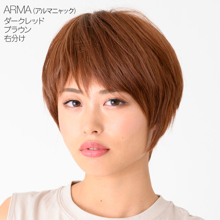 楽天市場】【S/M/Lサイズ 右分け 左分けも選べる】ウィッグ ショート 