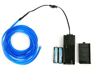 【5.0mm】ELワイヤー電池式EL直径5mm長さ5m(全10色)電池BOXセット【エレクトリックランネオンワイヤーELチューブELファイバーEL照明光る衣装コスチュームElectroLuminescenceパーティーグッズ光るグッズ】【18-Aug】【10P21Aug14】