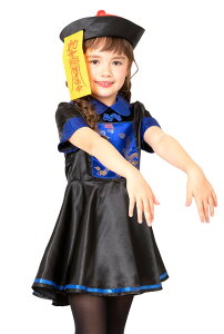 ハロウィン コスプレ ハロウィン HW キョンシーガール キッズ 120 ガールズ コスチューム 仮装 ハロウィン 女の子用 子供用 コスプレ 衣装