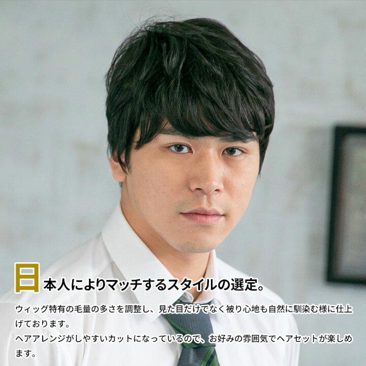 楽天市場】【5%OFFクーポン対象】男性用ウィッグ ウィッグ メンズ 608 