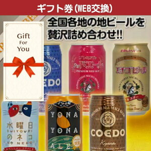 【メール便対応10個まで】送料無料 ギフト券 景品ギフト 全国地ビール飲み比べ6本セット パネル無 jh-jbeer-gf 母の日 お中元 贈答品 御祝 返礼品 父の日 お歳暮 御礼 誕生日