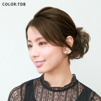 冠婚葬祭・結婚式・卒業式などのフォーマルな場面に最適★オーガンジーリボンの組み込まれた簡単シュシュ型ウィッグプリシラシュシュウィッグVS-01レース付きシュシュウィッグ(ポイントウィッグ)ウィッグウイッグ【RCP】