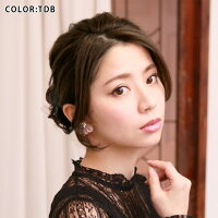 冠婚葬祭・結婚式・卒業式などのフォーマルな場面に最適★オーガンジーリボンの組み込まれた簡単シュシュ型ウィッグプリシラシュシュウィッグVS-01レース付きシュシュウィッグ(ポイントウィッグ)ウィッグウイッグ