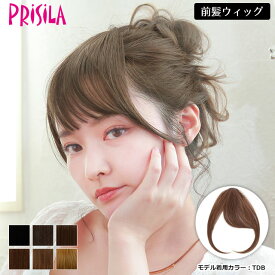 【スーパーSALE！10%OFFクーポン対象】前髪ウィッグ 自然 部分ウィッグ 超薄型 プリシラ ふんわり総手植え FX-102 サイドありバング 小顔効果バツグン 新ファイバー使用【メール便対応1個】