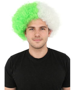 Wigs2you H-7398��l�p�j���p�c�[�g���J���[�̃A�t���E�B�b�O�b�e�ނ悤�ȗ΂Ɣ��̃J�[���A��R�������@�ہb�n���E�B���e�[�}�̃p�[�e�B�[�A�T�[�J�X�A�J�[�j�o���̃t�@���A�N�Z�T���[