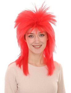 かつら ウィッグ H-1305 ロック 歌手 マレット ワールドカップ オリンピック 舞台 クリスマス コスプレ ボブ ポプキン バット 姫 ディズニー 映画 USJ お揃い 忘年会 新年会 劇団 男装 女装 仮装