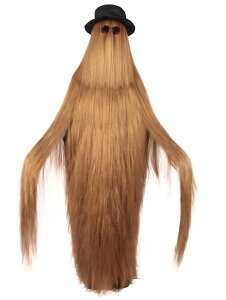 Wigs2u 大人用 架空のキャラクター H-4868P ストレートヘア 71インチ ロングコスチュームとウィッグセット 帽子とグラス付き 複数のカラーオプション 難燃性合成繊維