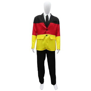 【Wigs2you】ドイツ 国旗 コスプレ 衣装 JCO-202 コスチューム ハロウィン パーティ オリジナル 仮装 全身コーデ 目立つ仮装 スーツ